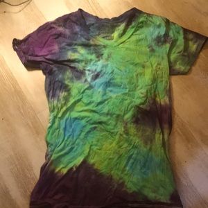Mens size small tie dyed shirt, green and purple. Original brand: George